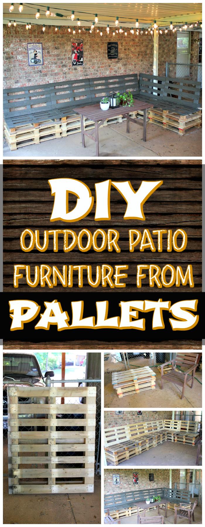 DIY Pallet Patio Sitting Furniture Set