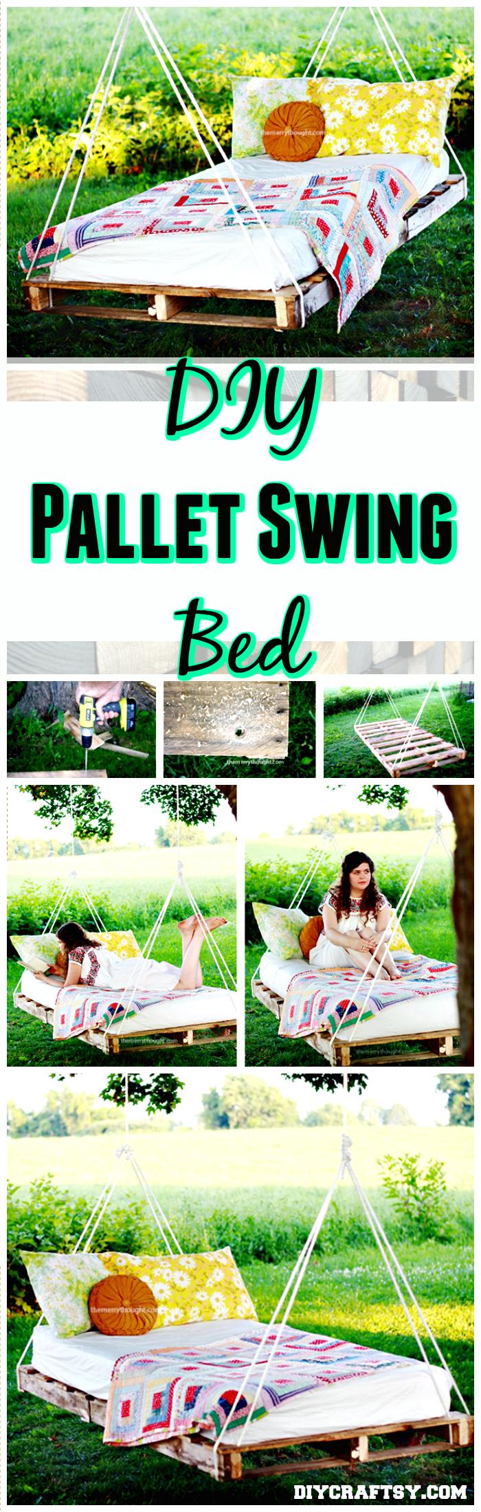 DIY Pallet Swing Bed