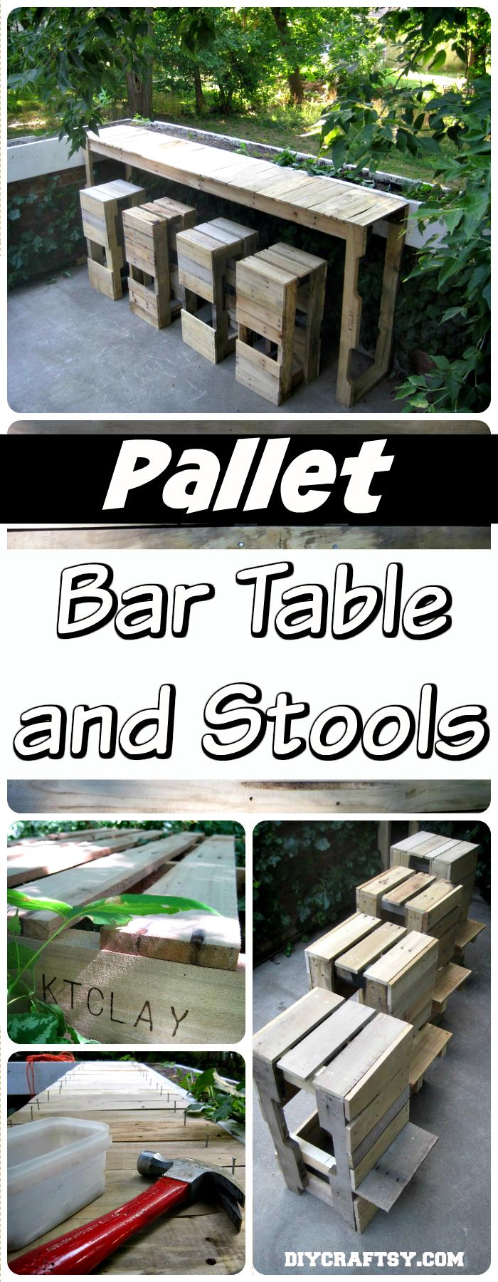 Salvaged Pallet Bar or Pallet Bar Table DIY Pallet Projects to Update Your Home