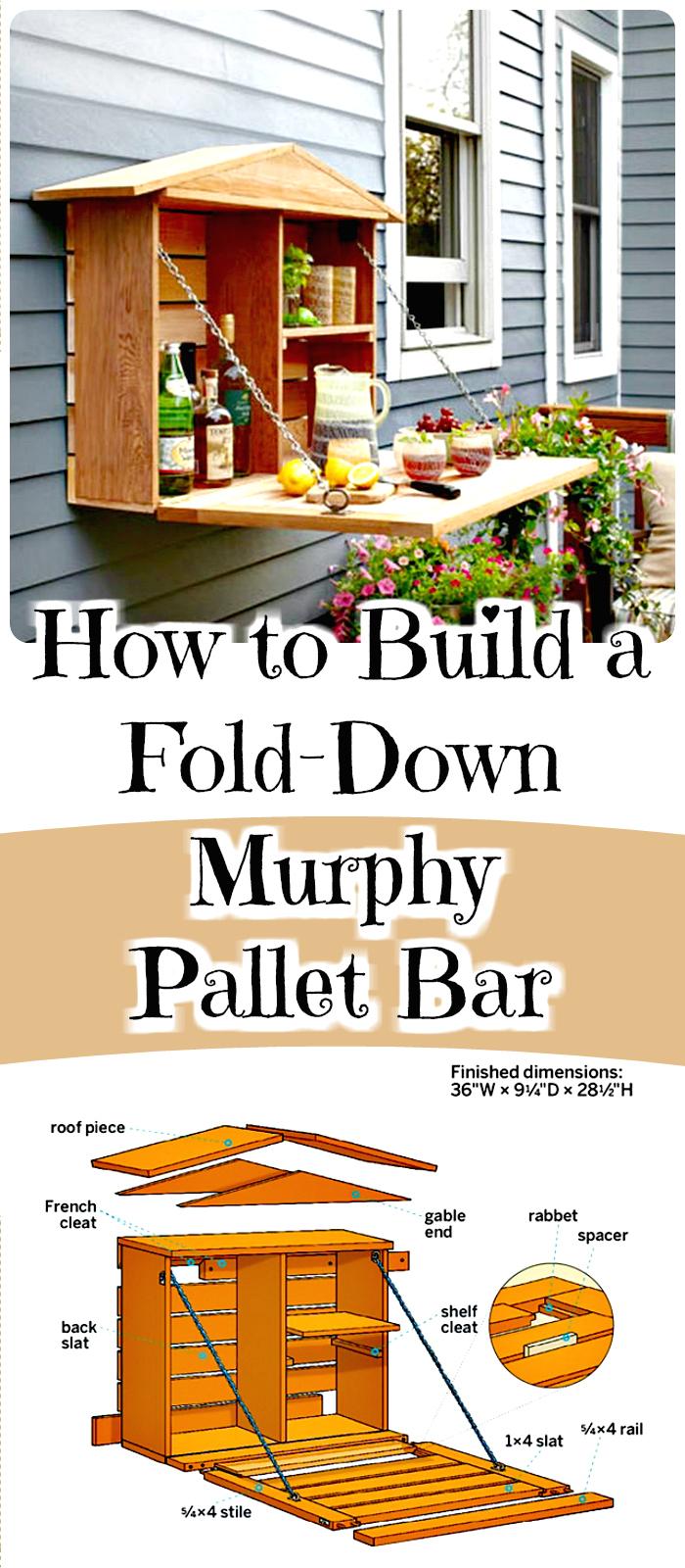 DIY Pallet Hanging Mini Outdoor Bar Tutorial DIY Pallet Projects to Update Your Home