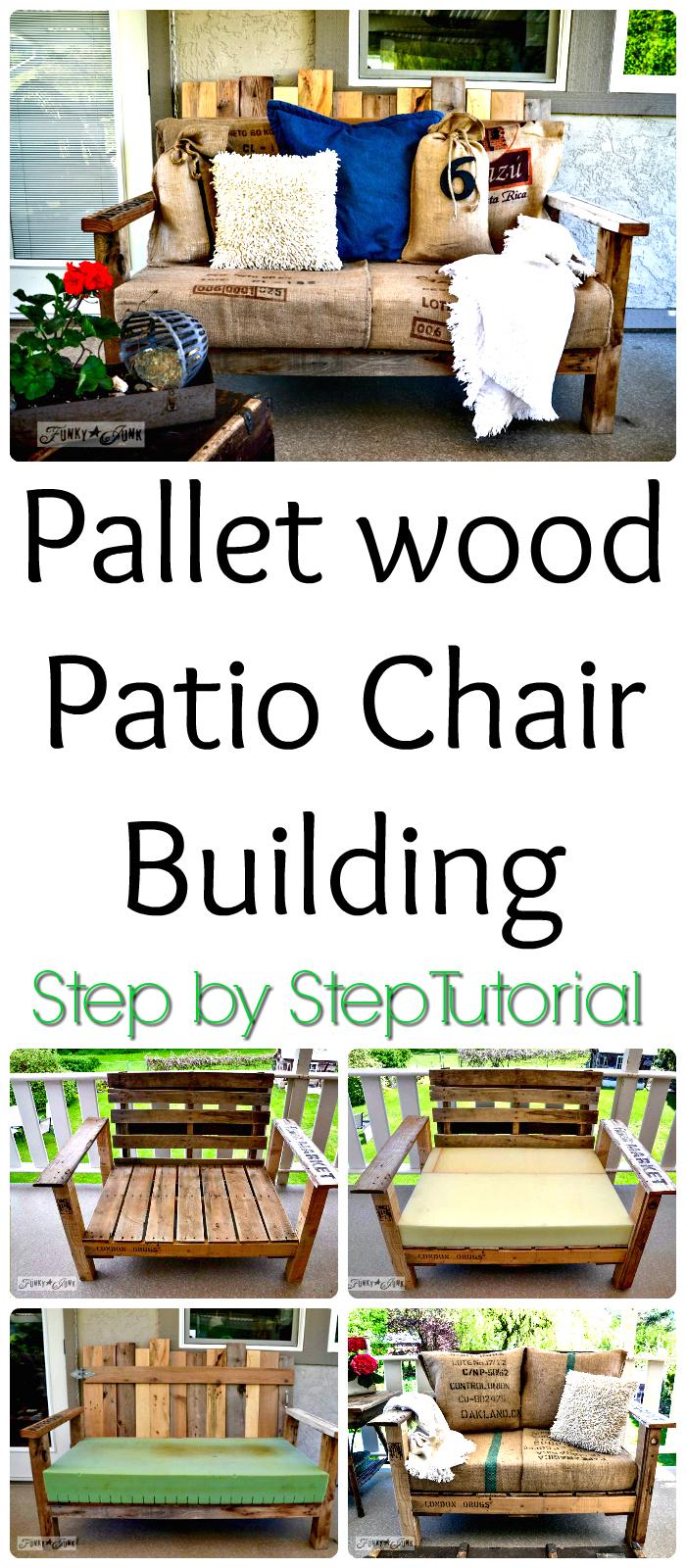 DIY Pallet Cushioned Patio Chair Tutorial DIY Pallet Projects to Update Your Home