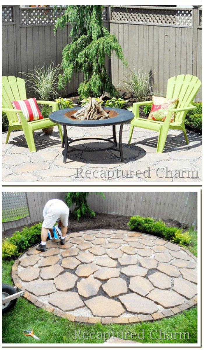 Round Firepit Area For Summer Nights - DIY Fireplace Ideas