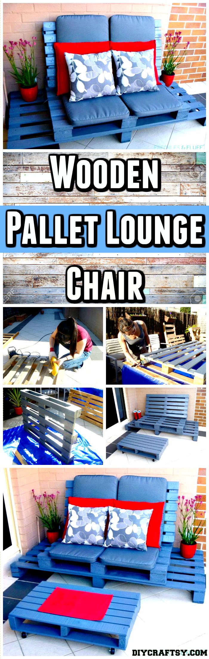 Wooden Pallet Lounge Chair