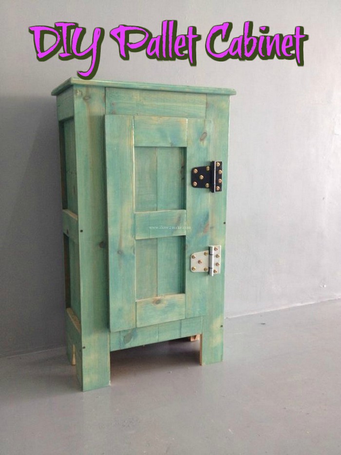  DIY Pallet Cabinet - diy pallet ideas