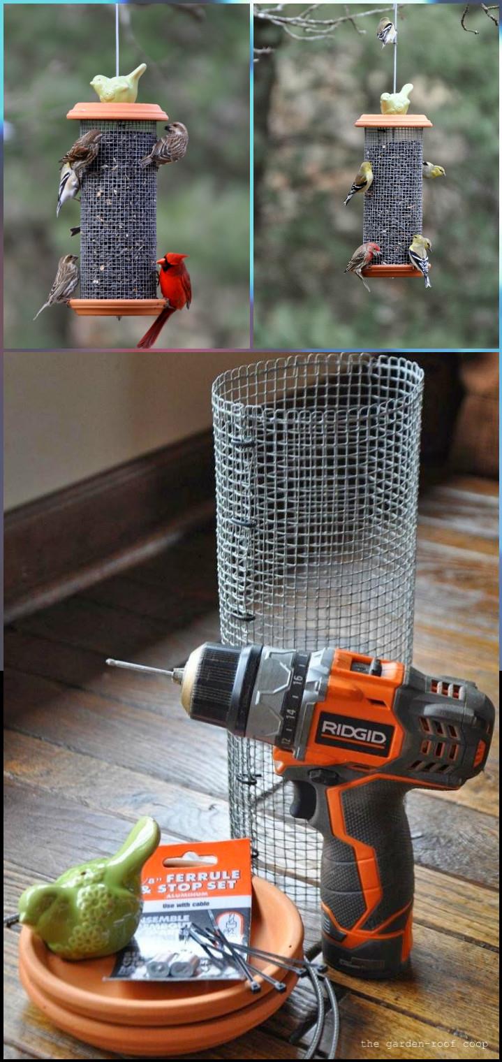 DIY Sunflower tower Bird Feeder - diy birdfeeder | diy birdfeeder for kids | diy birdfeeders homemade | diy birdfeeder hanger