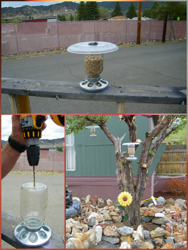 Mason Jar Bird Feeder - diy birdfeeder | diy birdfeeder for kids | diy birdfeeders homemade | diy birdfeeder hanger