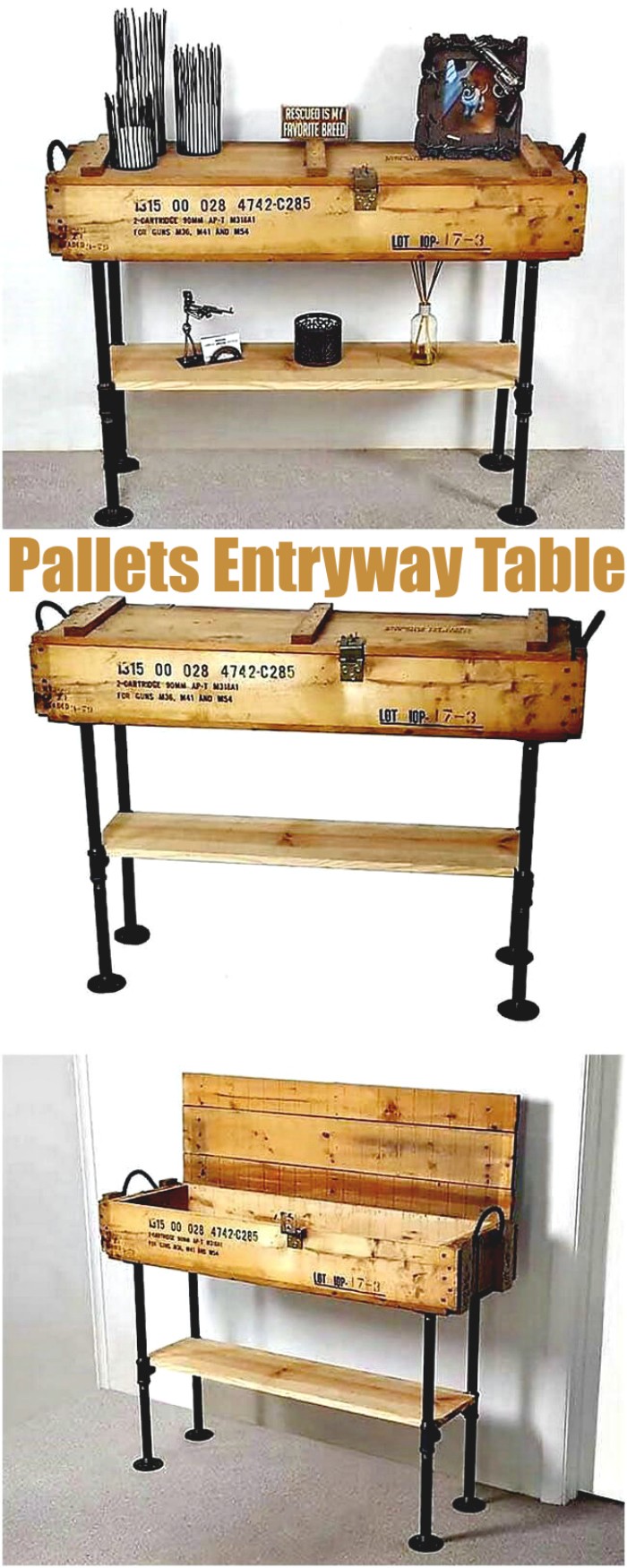 Pallets Entryway Table - diy pallet ideas