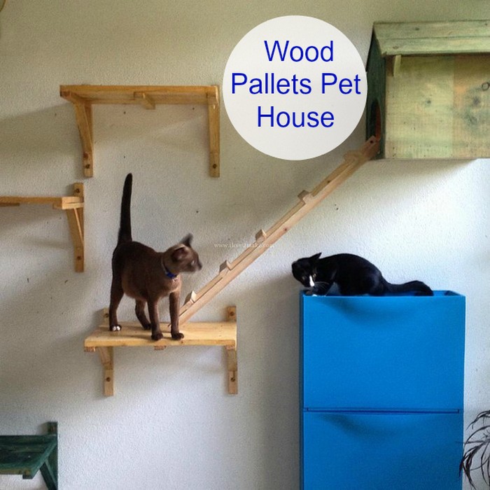 Wood Pallets Pet House - diy pallet ideas