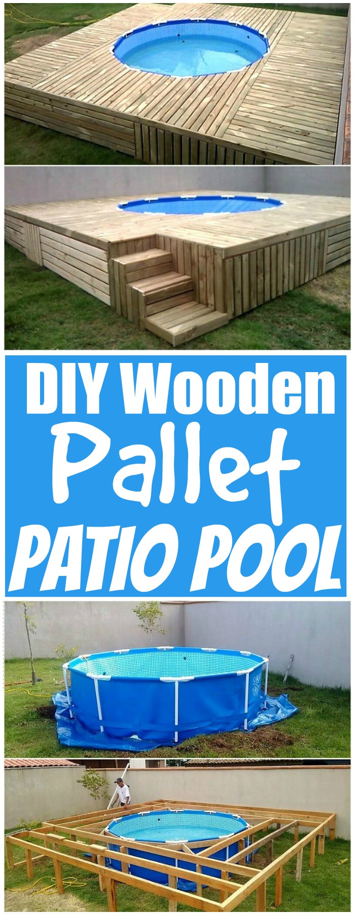 DIY Wooden Pallet Patio Pool - reshaping wooden pallets