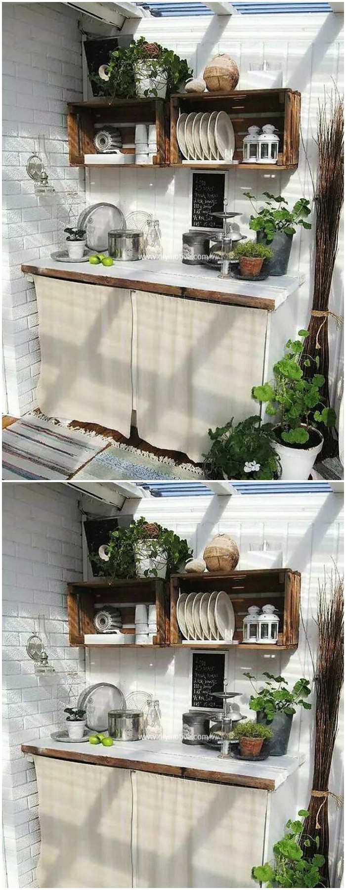 Pallet Fruit Crates Kitchen Shelves