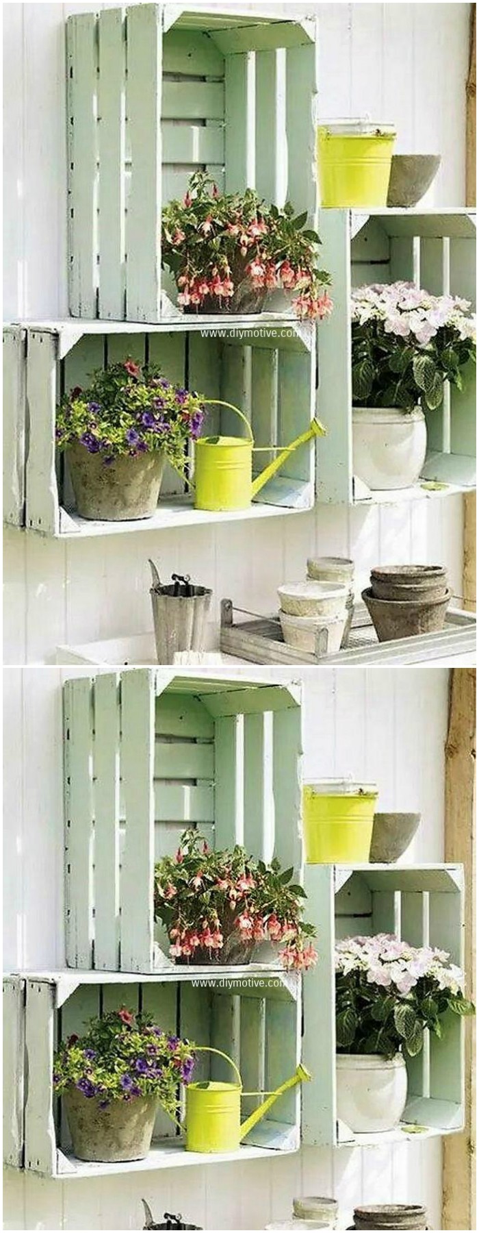 Pallet Fruit Crates Pots Stand