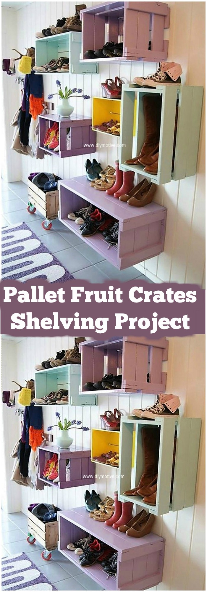 Pallet Fruit Crates Shelving Project