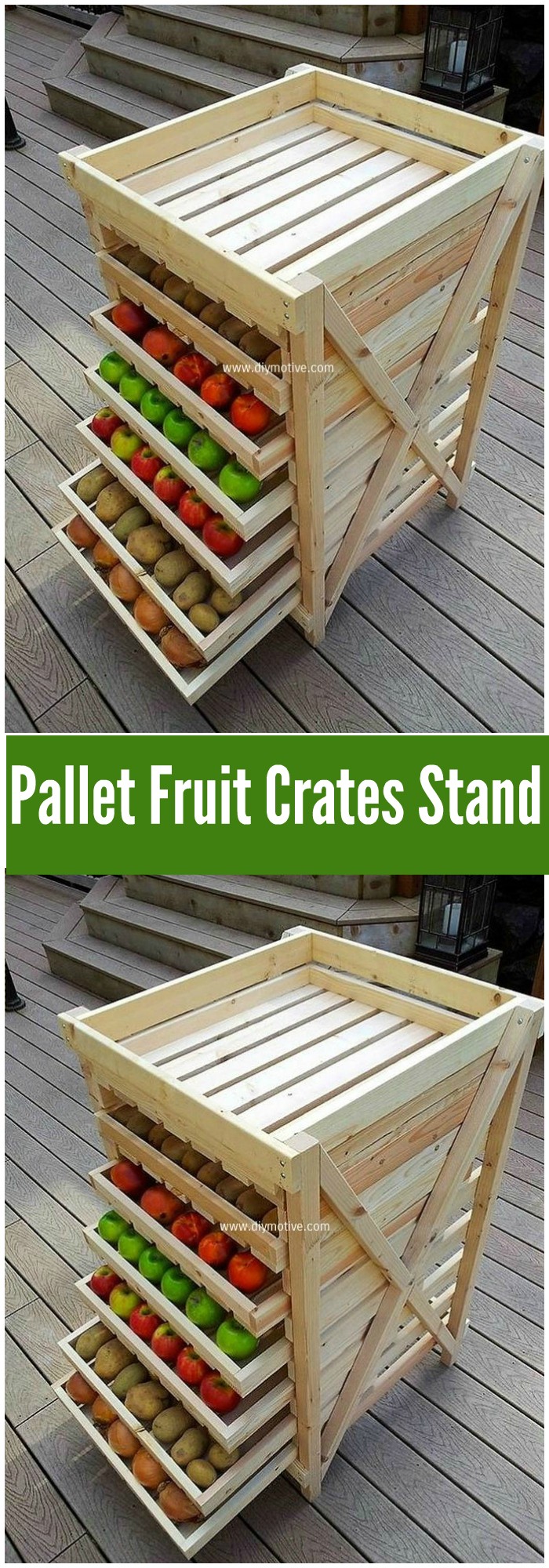 Pallet Fruit Crates Stand