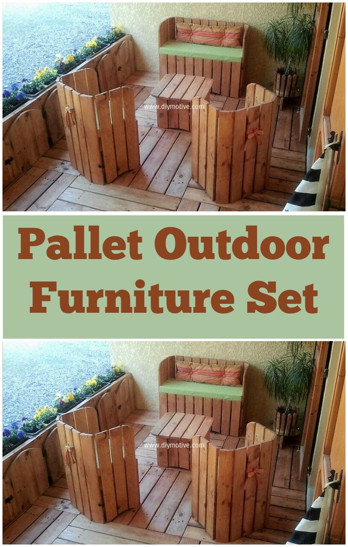 Pallet Outdoor Furniture Set - reshaping wooden pallets