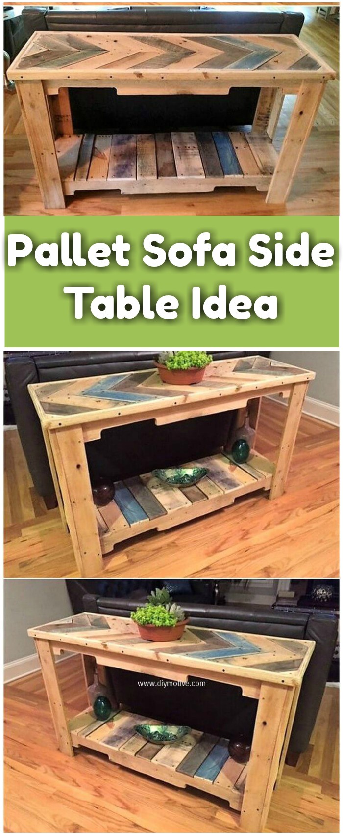 Pallet Sofa Side Table Idea