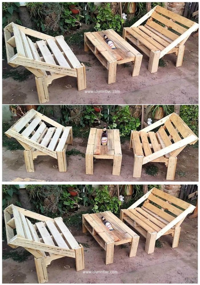 Pallets Made Garden Furniture - reshaping wooden pallets