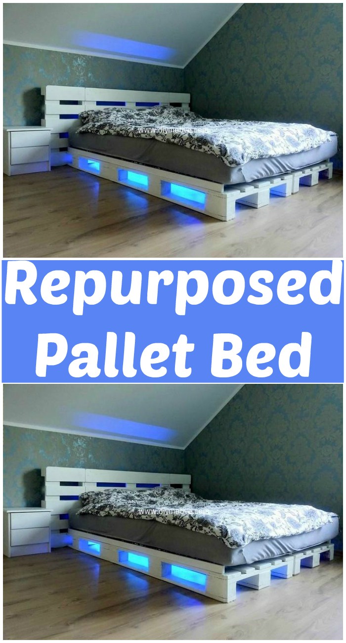 Repurposed Pallet Bed