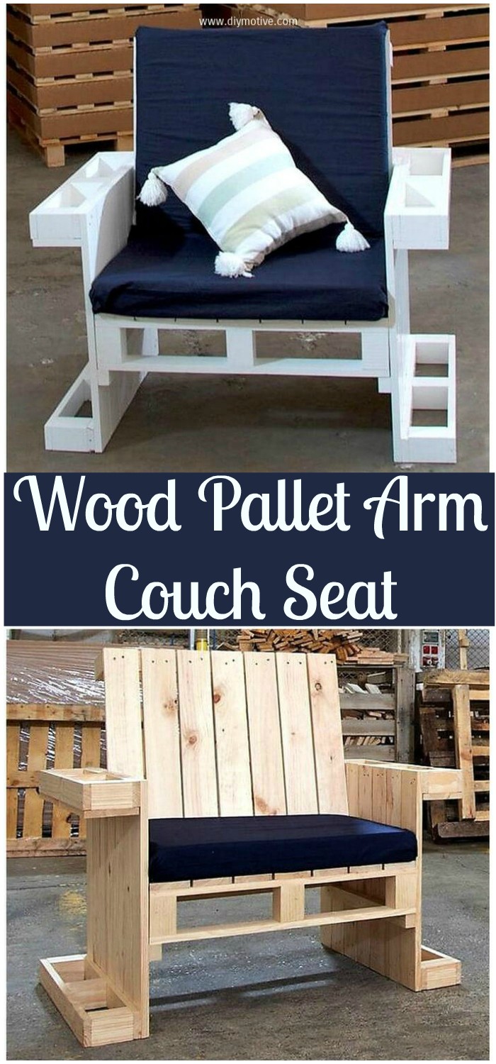 Wood Pallet Arm Couch Seat