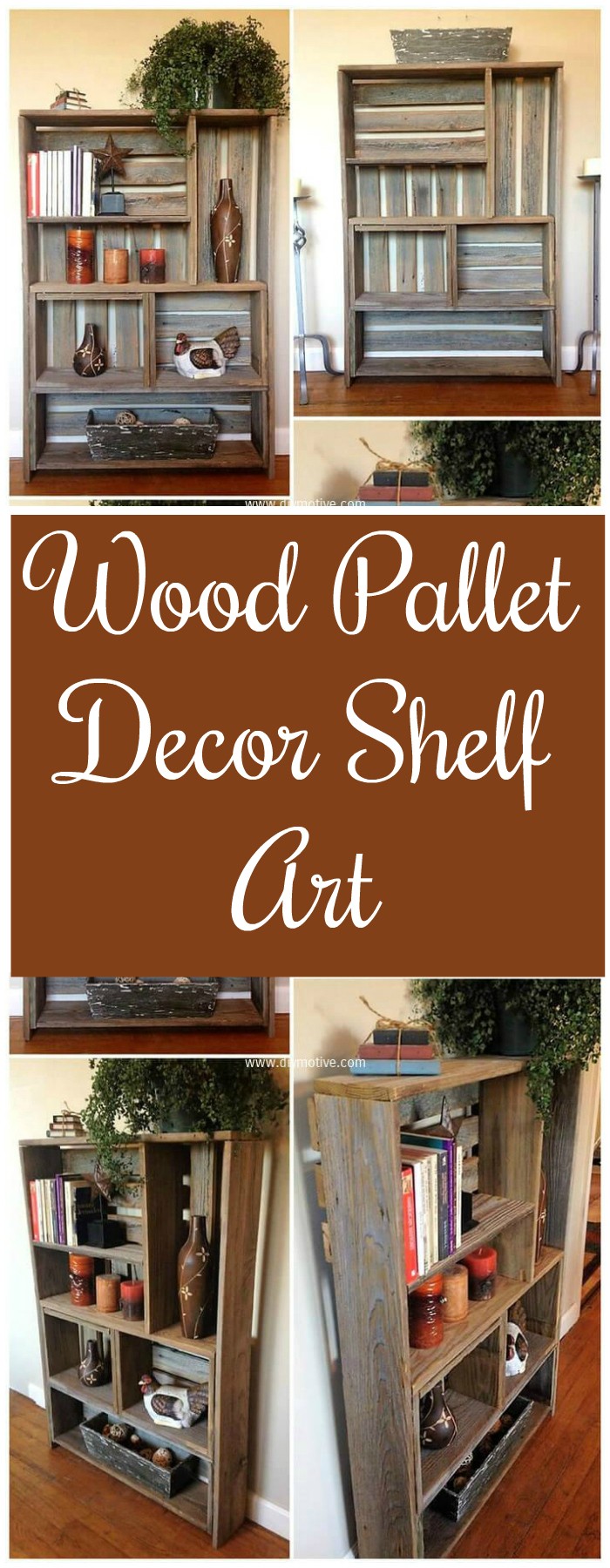 Wood Pallet Decor Shelf Art