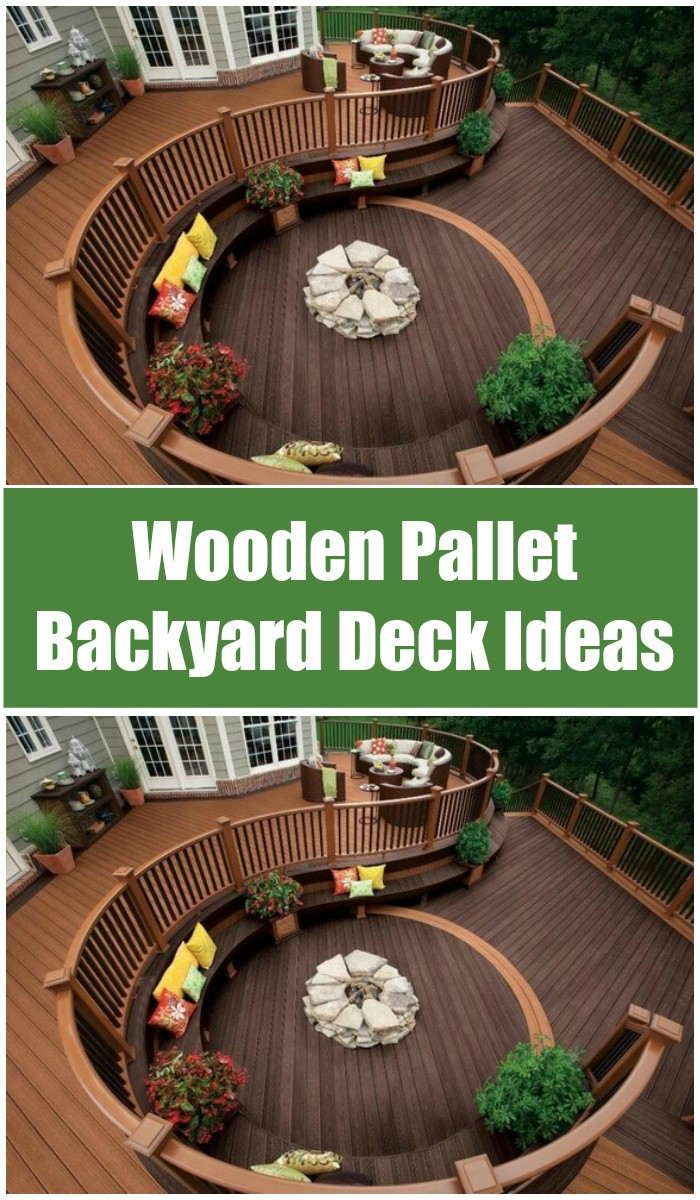 Wooden Pallet Backyard Deck 