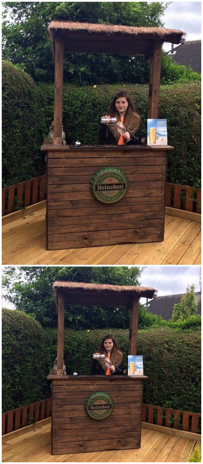 Wooden Pallet Outdoor Bar Shelter