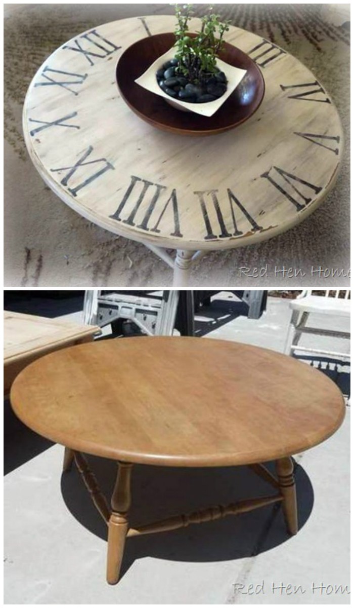 Gorgeous Pottery Barn Knockoff Clock Table