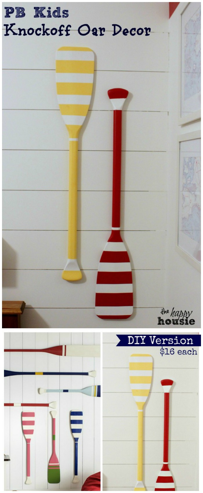 Knockoff Pottery Barn Kids Oars Décor