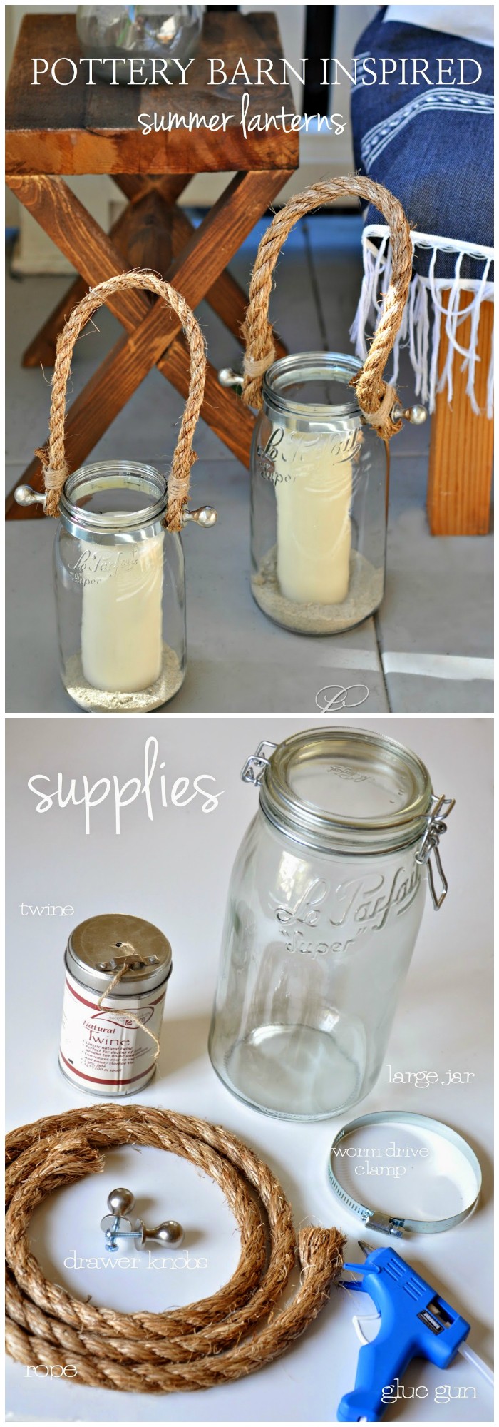 Pottery Barn DIY Hyannis Lanterns