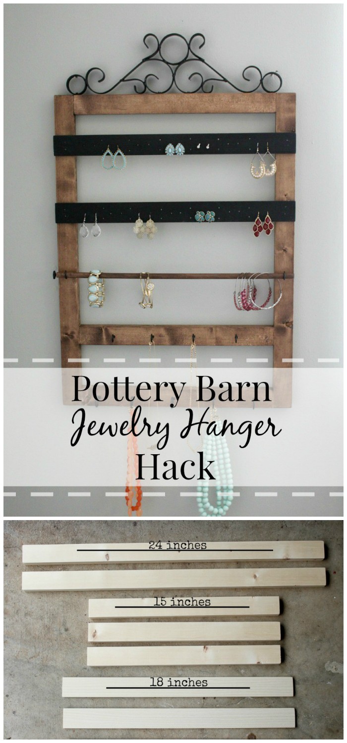 Rustic DIY Jewelry Hanger