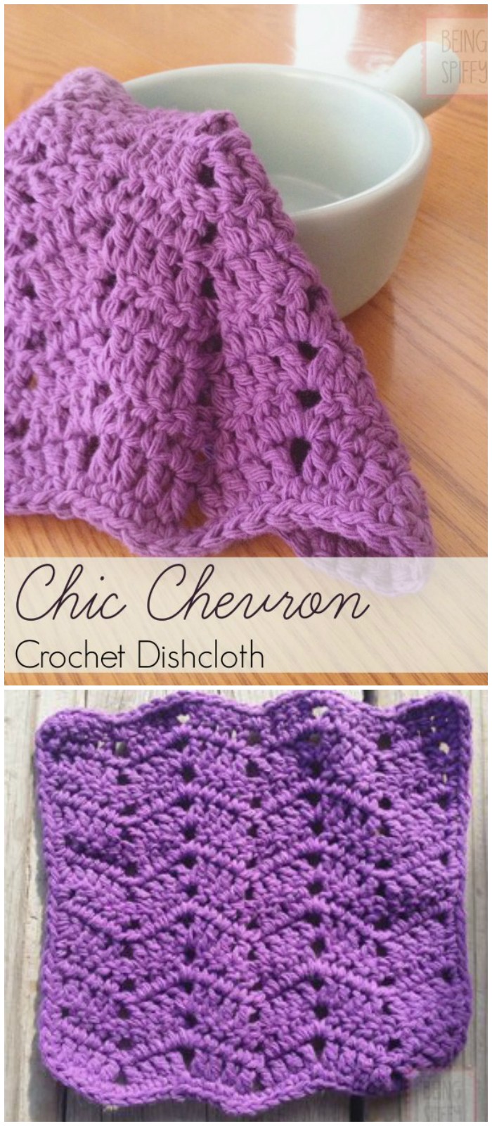 Chic Chevron Crochet Dishcloth