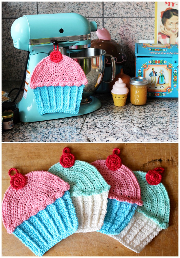 Cupcake Crochet Dish Cloths