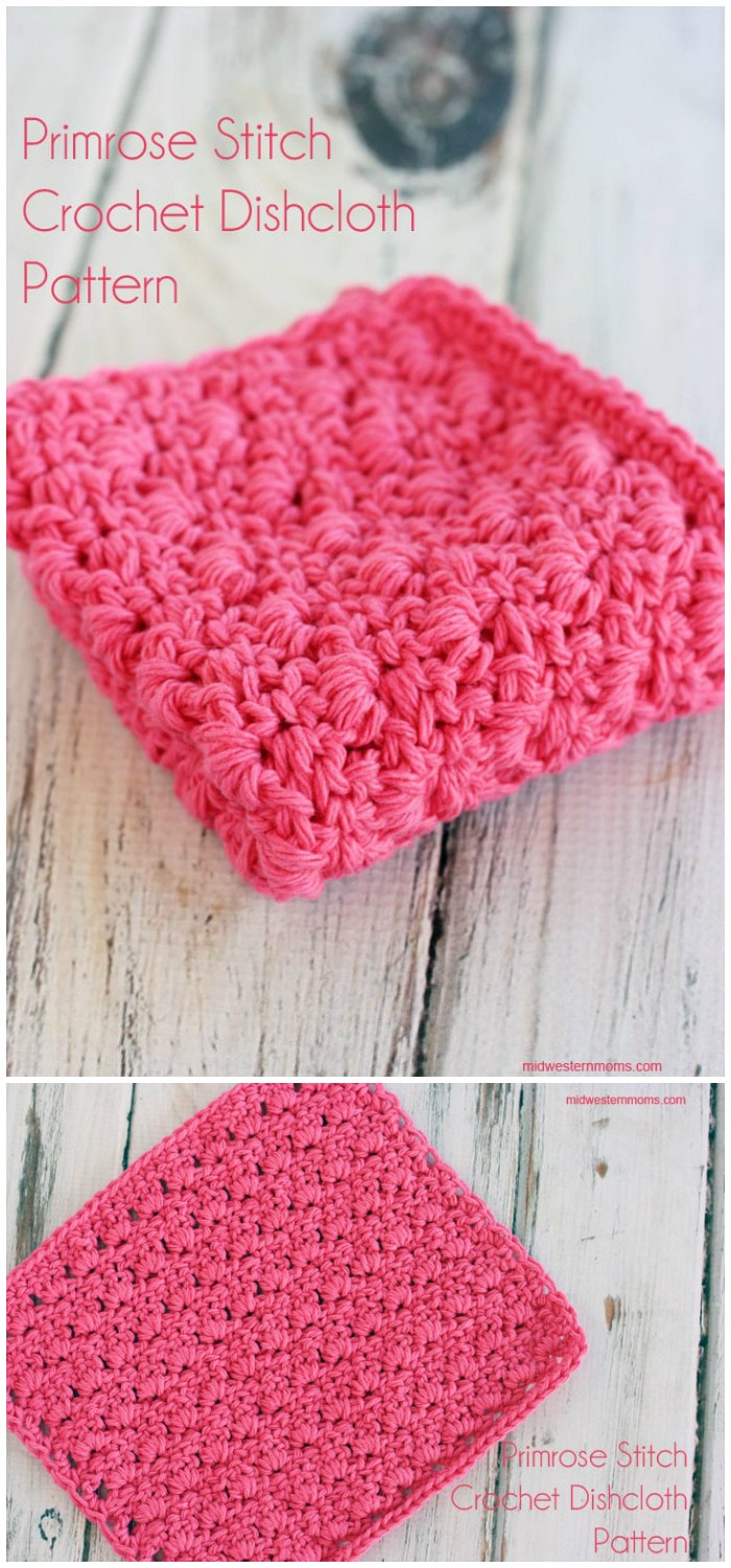 Primrose Stitch Crochet Dishcloth Pattern