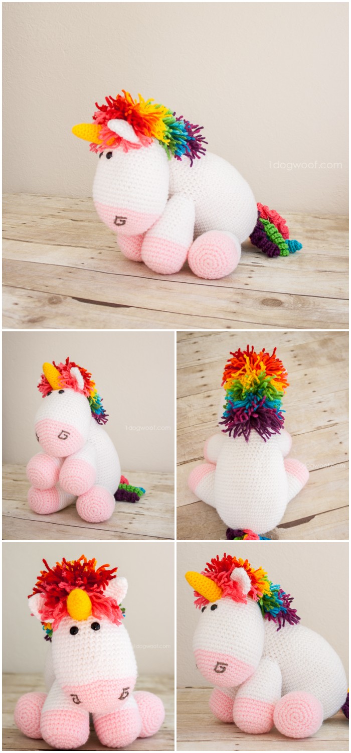 Rainbow Cuddles Crochet Unicorn Pattern