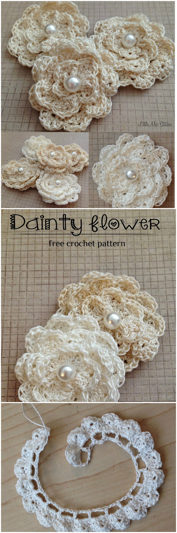 Dainty DIY Crochet Flowers