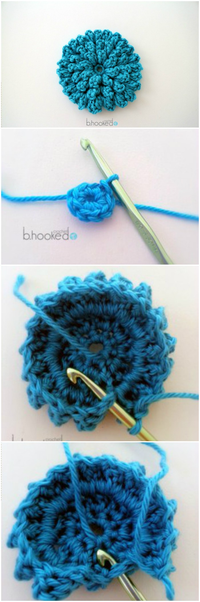 popcorn stitch flower