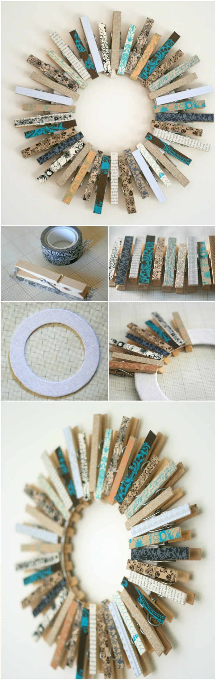 Kirsty's Fun Clothespin Wreath