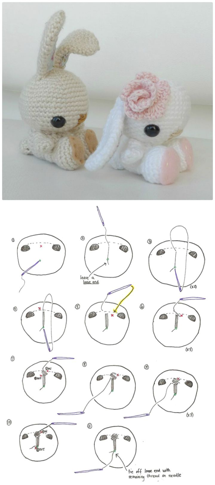 40 Free Crochet Bunny Patterns • DIY & Crafts