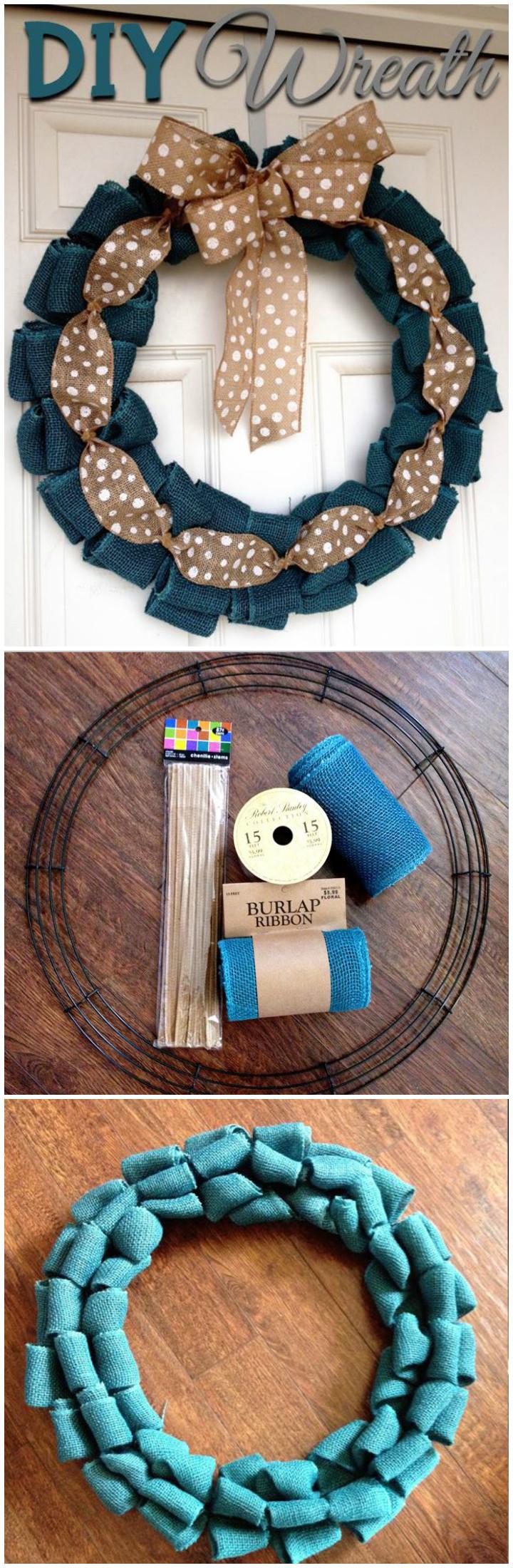 DIY Bow Burlap Wreath