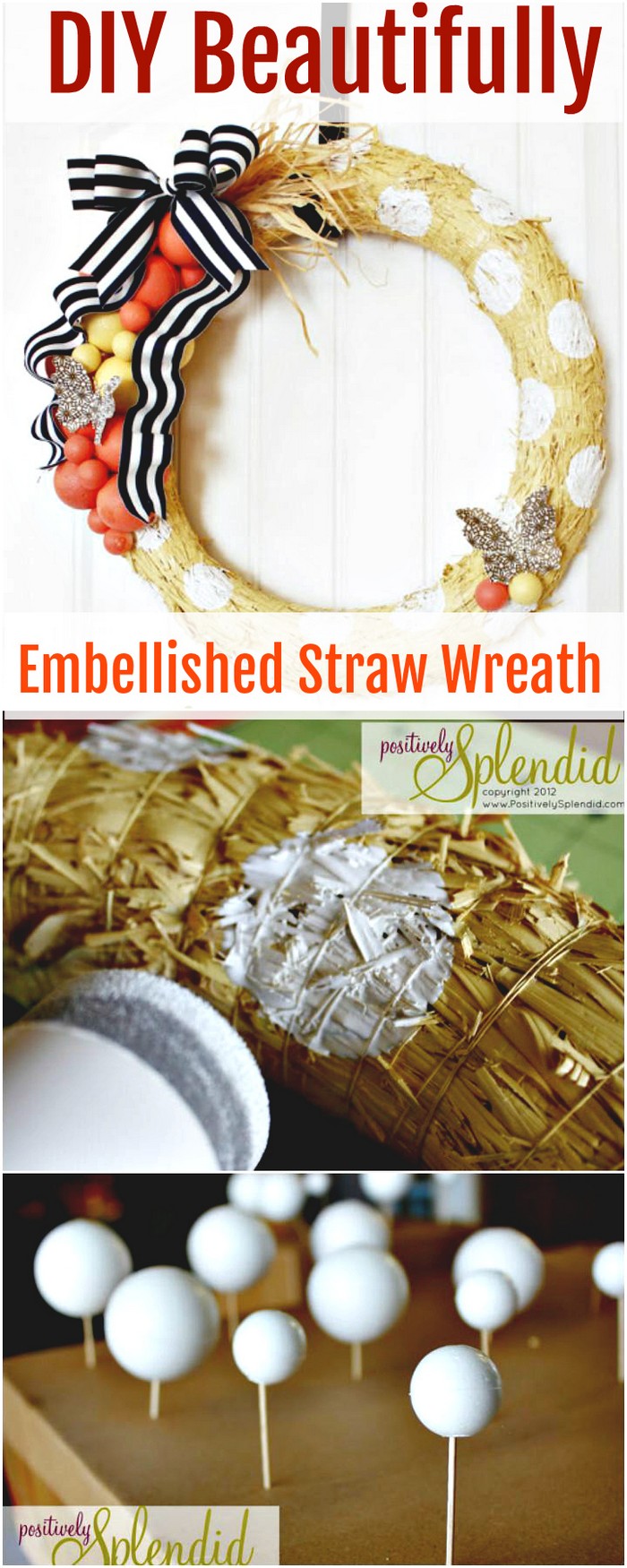 DIY Beautiful Straw Wreath