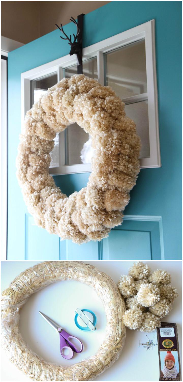 Easy Pom Pom Wreath