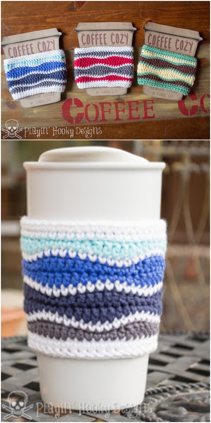 Brain Waves Coffee Cozy