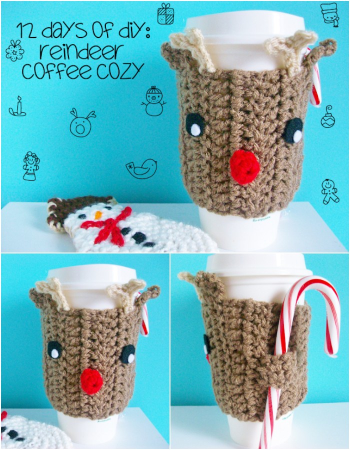 Reindeer Coffee Cozy