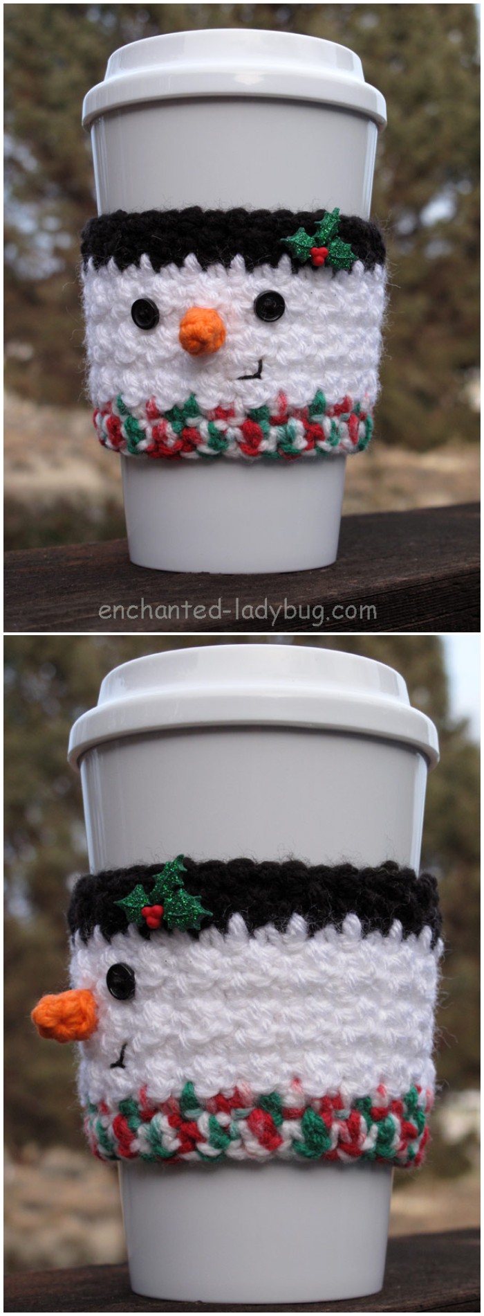 Snowman Coffee Cup Cozy