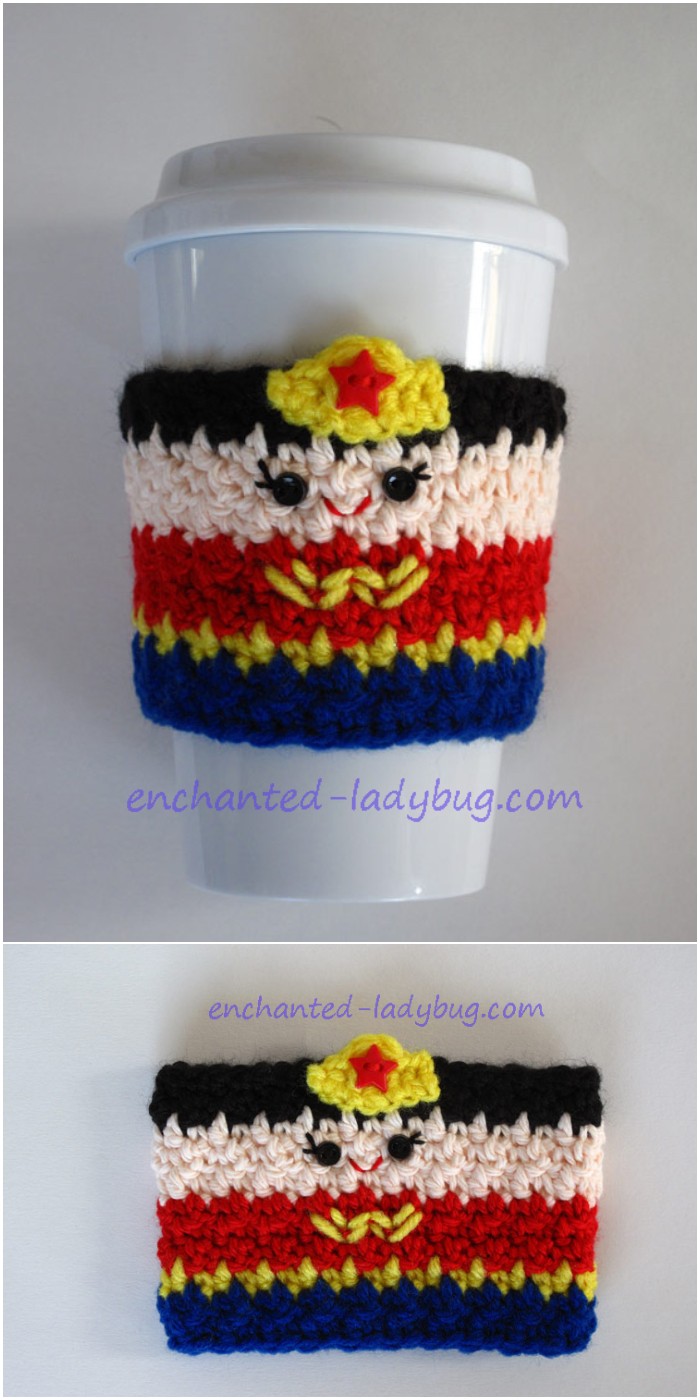 Wonder Woman Coffee Cup Cozy