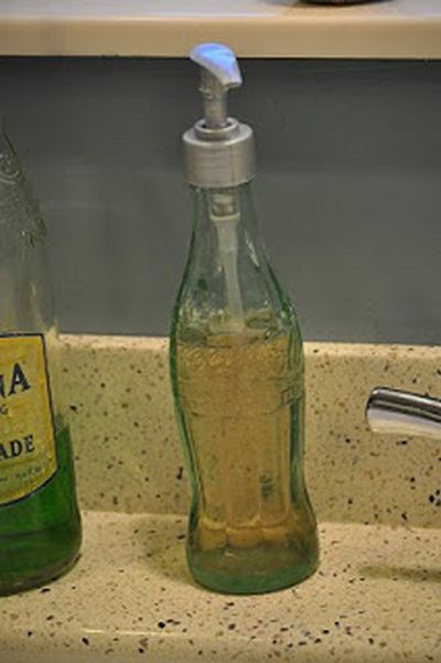 DIY Coke Bottle Soap Dispenser Idea