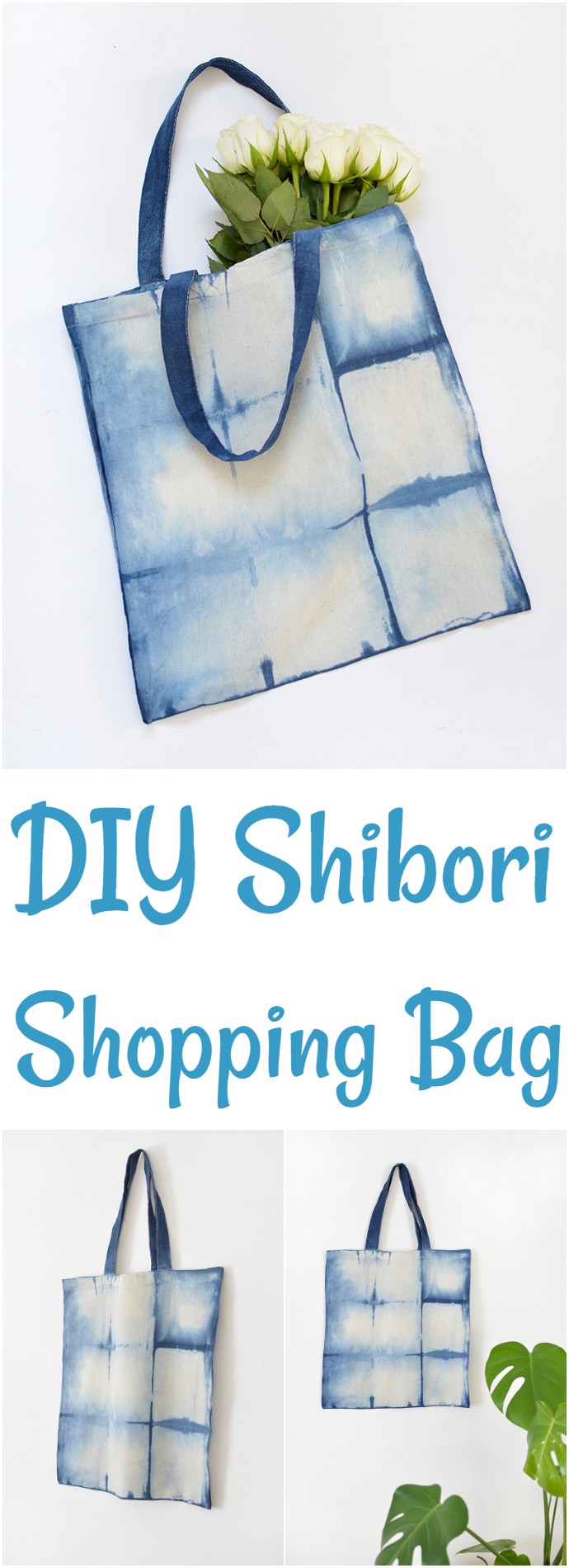 DIY Shibori Shopping Bag