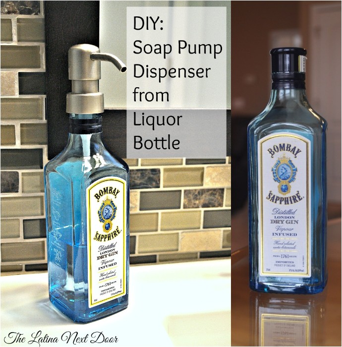 DIY Soap Pump Dispenser From Liquor Bottle