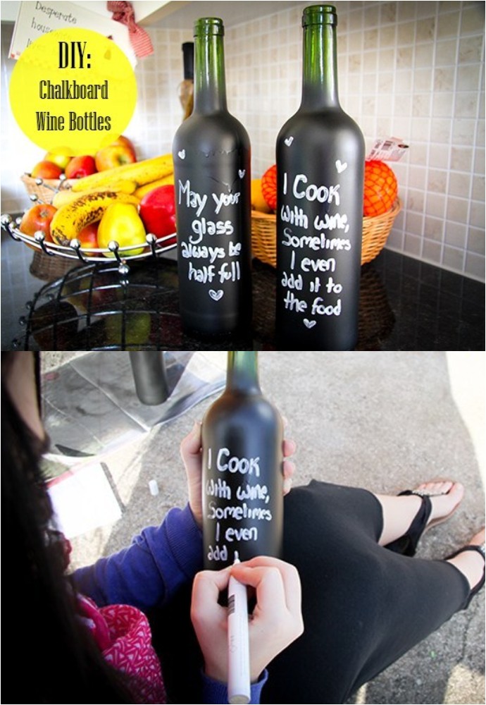 How To Create Chalkboard Bottles