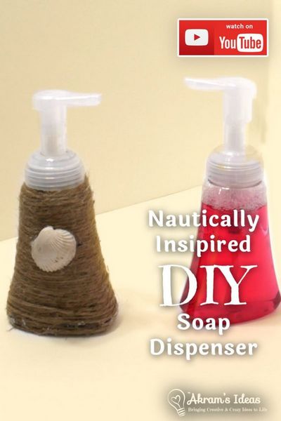 Nautically Inspired DIY Soap Dispenser Idea