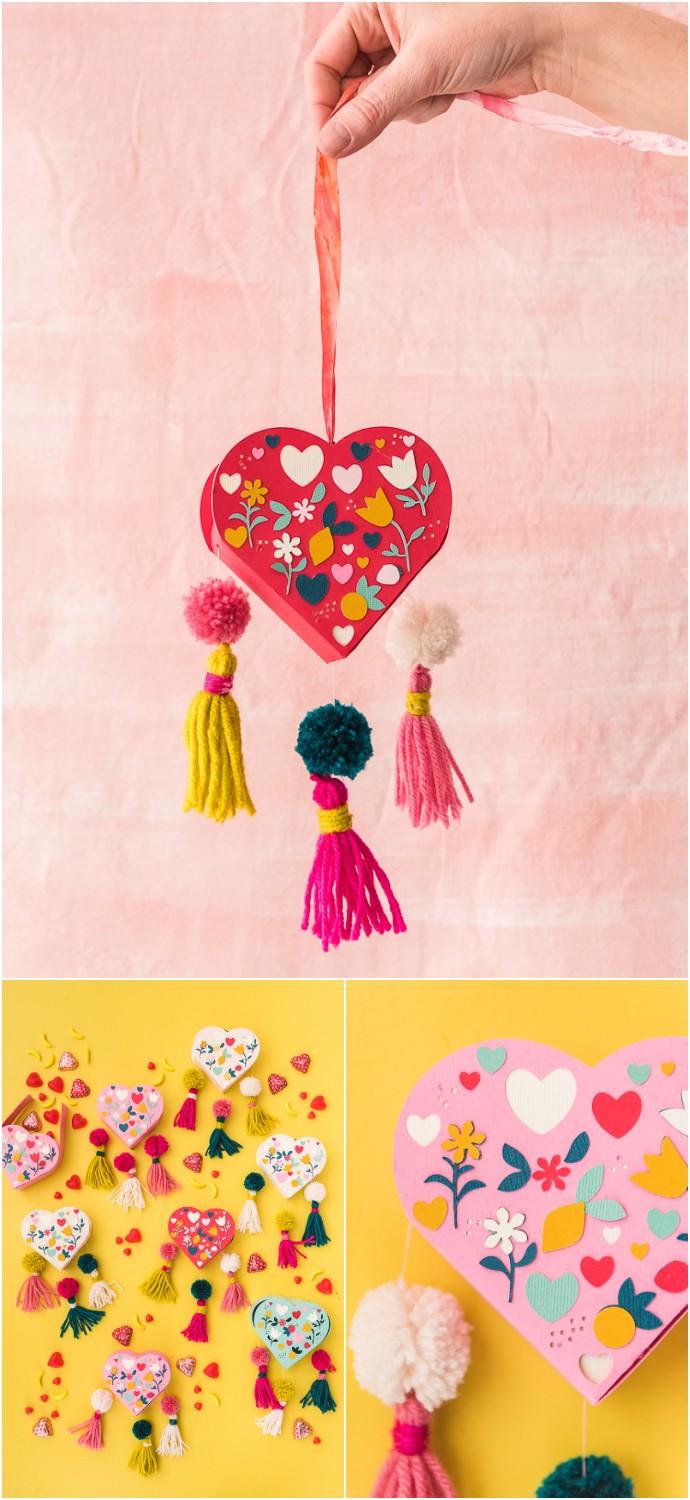 Valentine Tassel Heart Favor Box